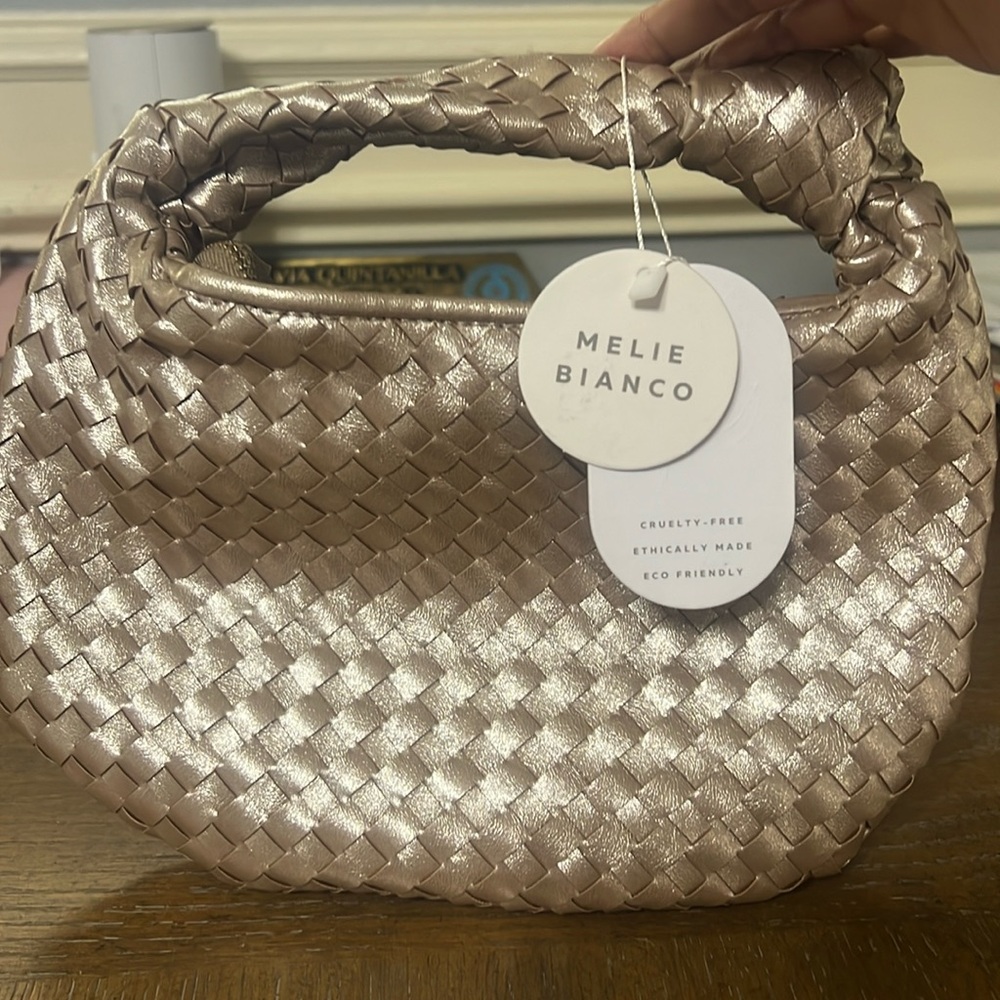 Melie Bianco small drew bag in champagne new with tags!